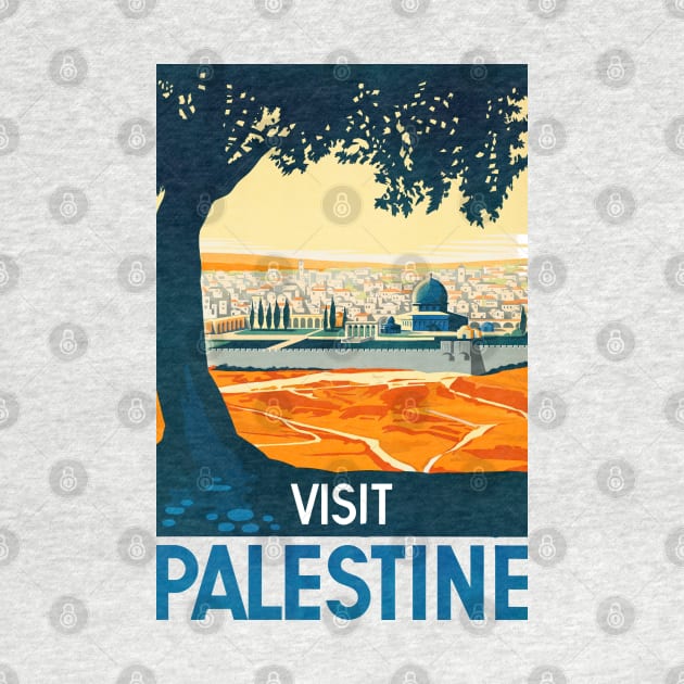 1930s Visit Palestine Poster by EphemeraKiosk